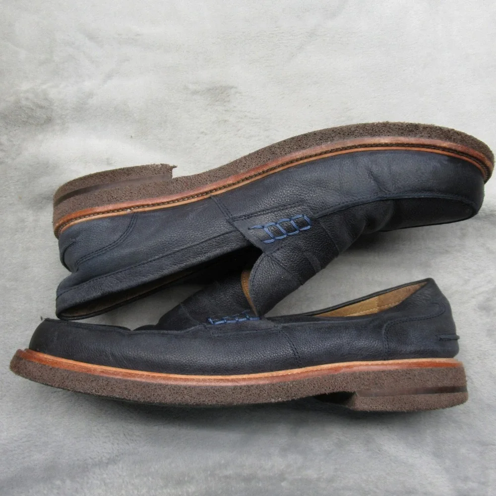 Donald Pliner Shoes Mens‎ Blue 10.5 M Landry Leather Penny Loafers Dress Formal
